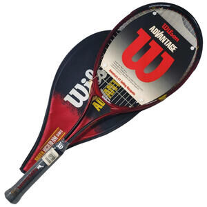 WILSON ADVANTAGE SUPER HIGHBEAM RED MIDSIZE TENNIS RACQUET 4 1/2 COVER L4 NEW